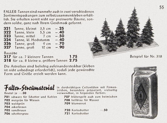 Seite 57 Faller Katalog 1955