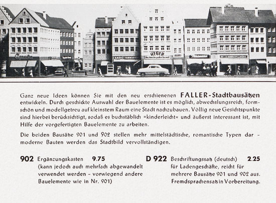 Faller Katalog 1955