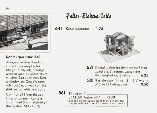 Faller Katalog 1956 856