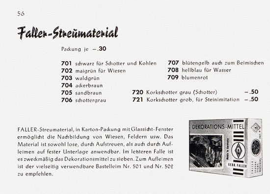 Seite 56 Faller Katalog 1956 856