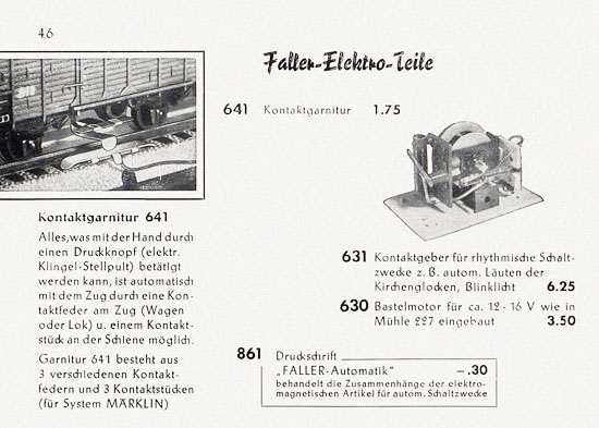 Faller Katalog 1957 857