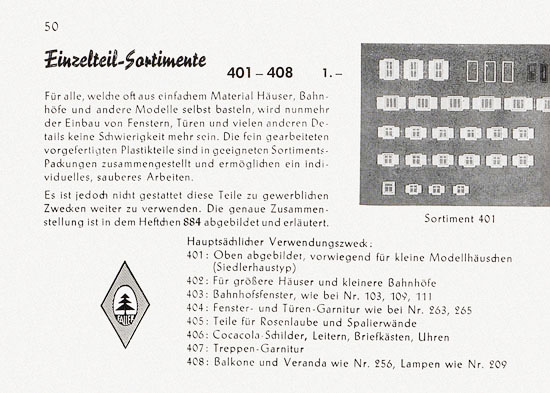 Seite 52 Faller Katalog 1957 857