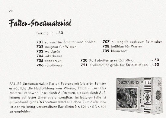 Seite 58 Faller Katalog 1957 857