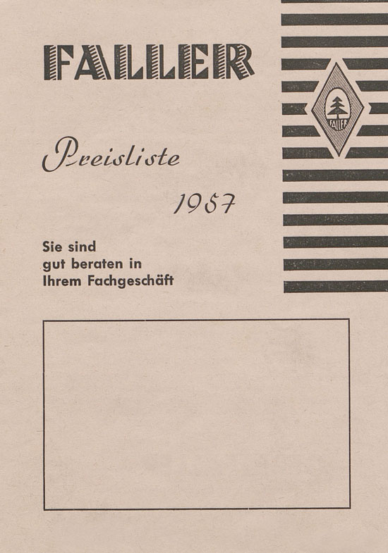 Faller Preisliste 1957