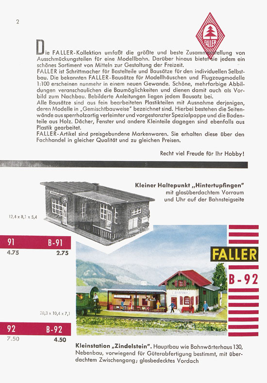 Seite 4 Faller Katalog 1959
