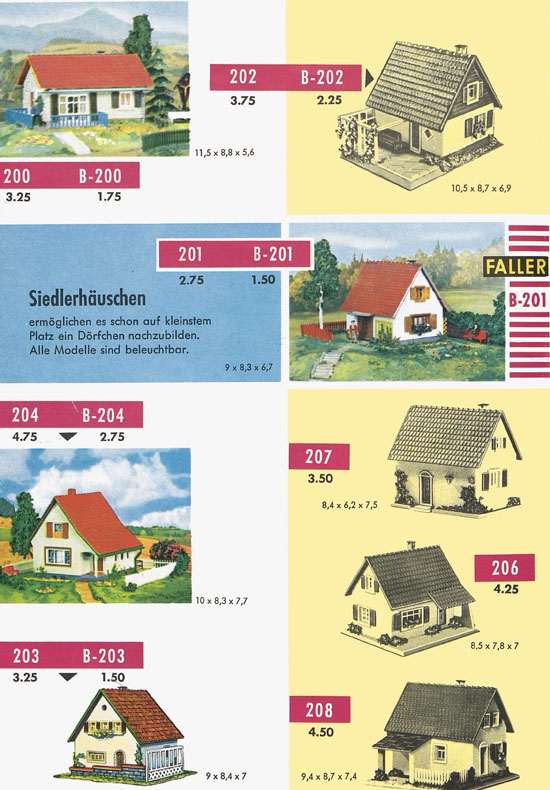 Seite 14 Faller Katalog 1959