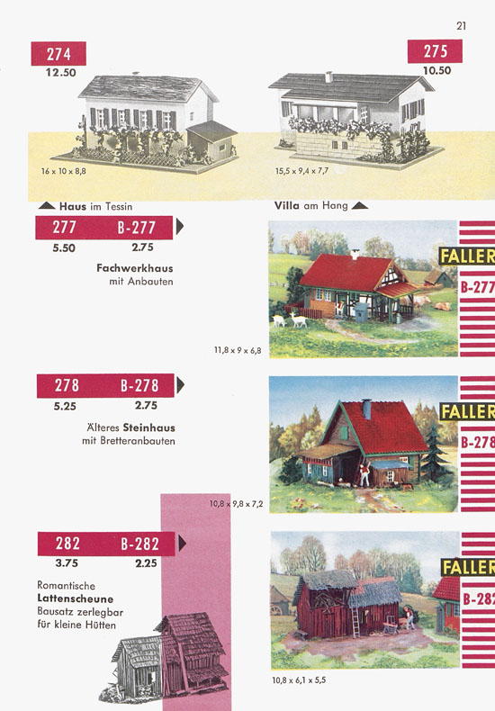 Seite 23 Faller Katalog 1959