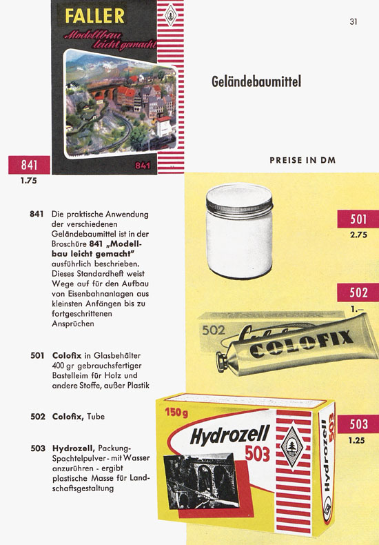 Seite 33 Faller Katalog 1959