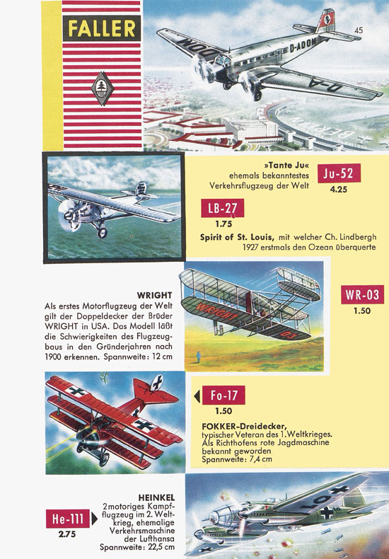 Seite 47 Faller Katalog 1959