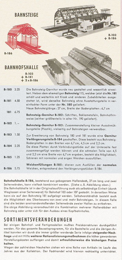 Faller Neuheiten-Katalog 1961