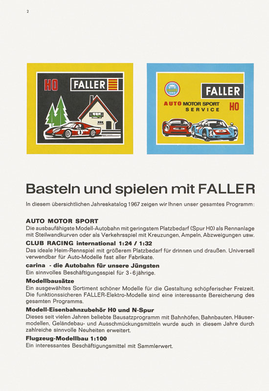 Seite 2 Faller Katalog 1967