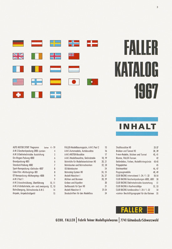 Seite 3 Faller Katalog 1967