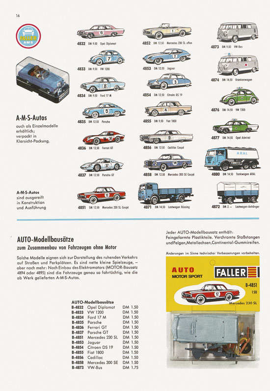 Seite 16 Faller Katalog 1967