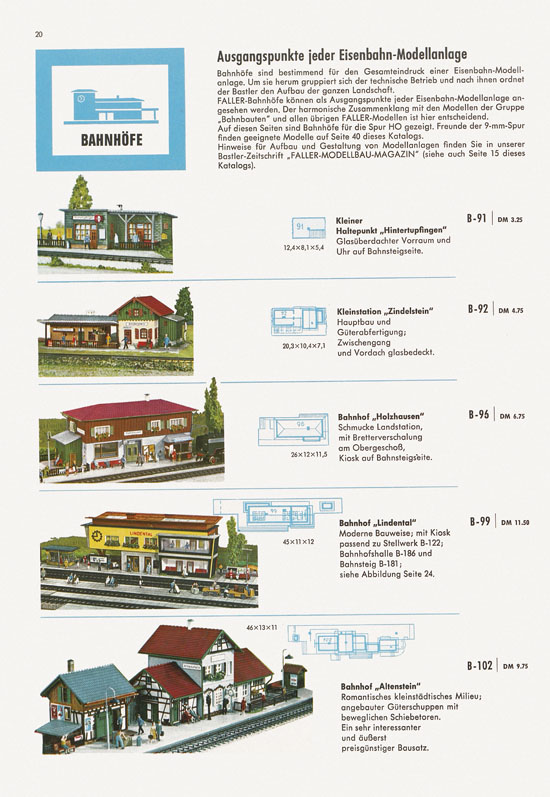 Seite 20 Faller Katalog 1967
