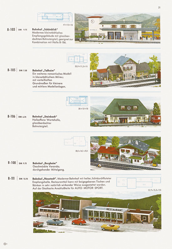 Seite 21 Faller Katalog 1967