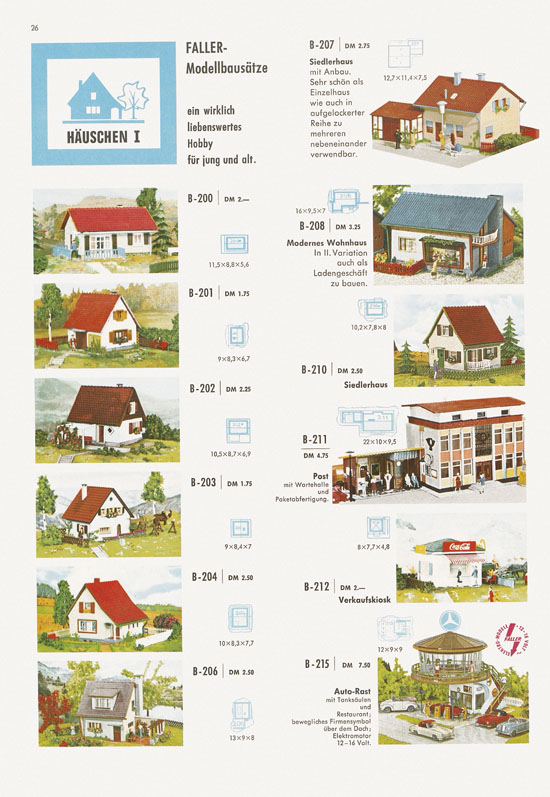 Seite 26 Faller Katalog 1967