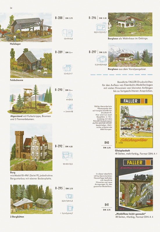Seite 34 Faller Katalog 1967
