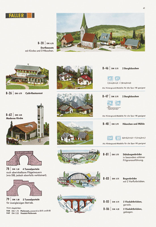 Seite 41 Faller Katalog 1967