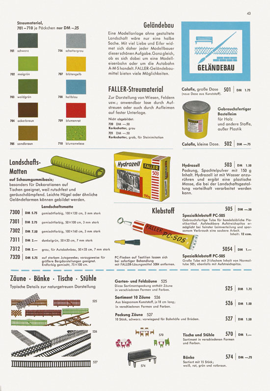 Seite 43 Faller Katalog 1967