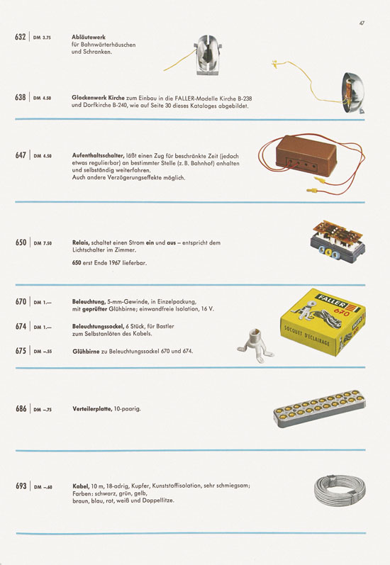 Seite 47 Faller Katalog 1967