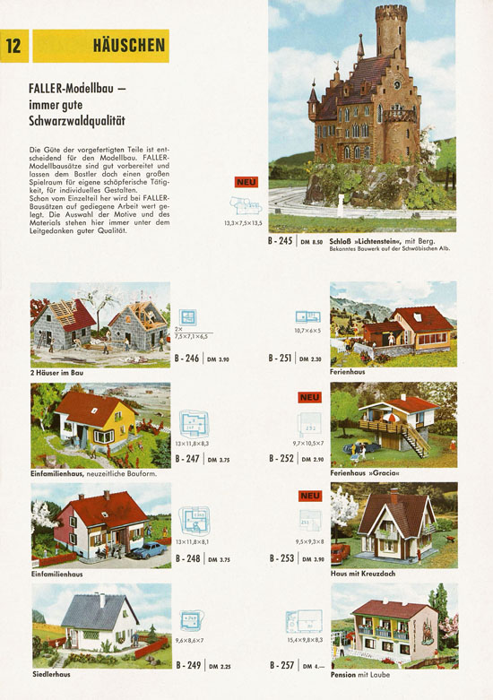 Faller Katalog 1968