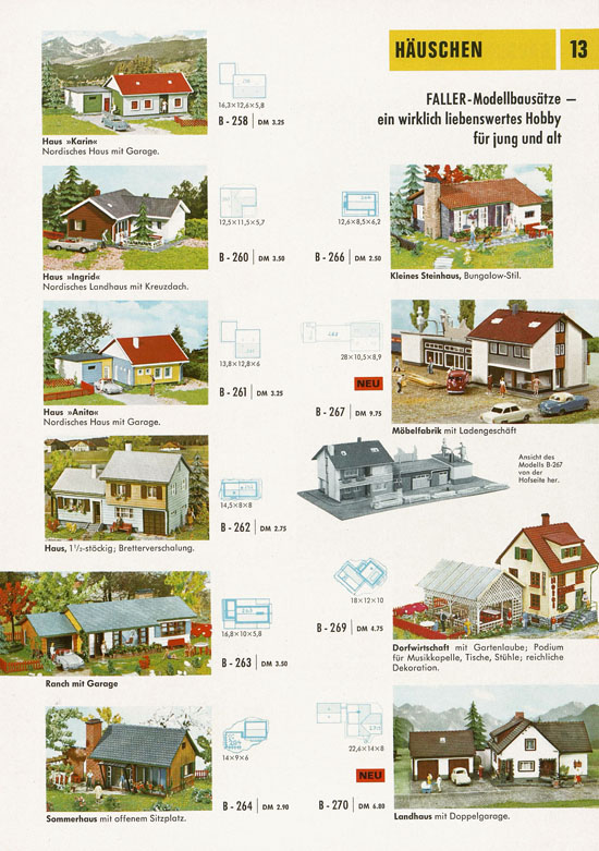 Faller Katalog 1968