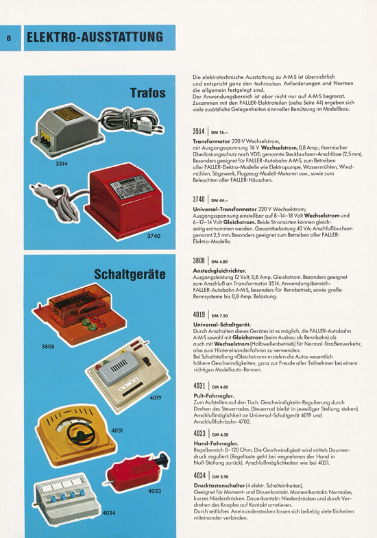 Seite 8 Faller Katalog 1969-1970
