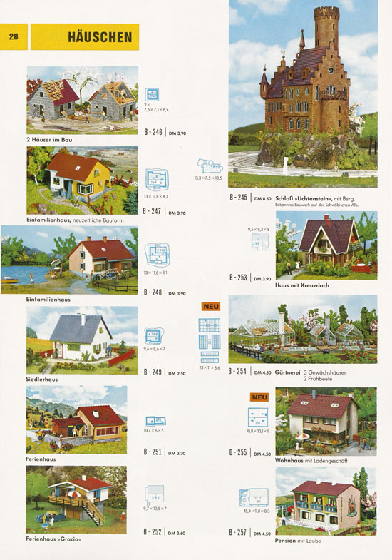 Seite 28 Faller Katalog 1969-1970