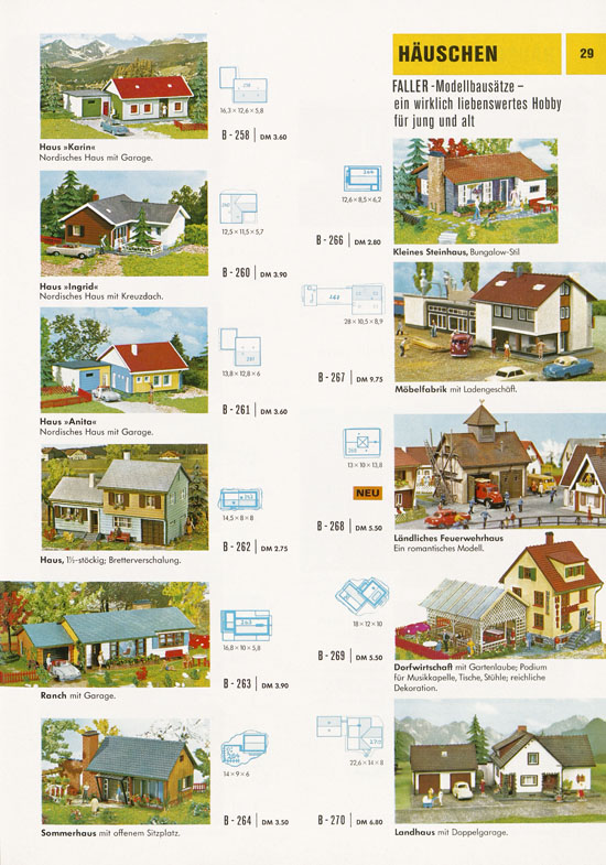 Seite 29 Faller Katalog 1969-1970