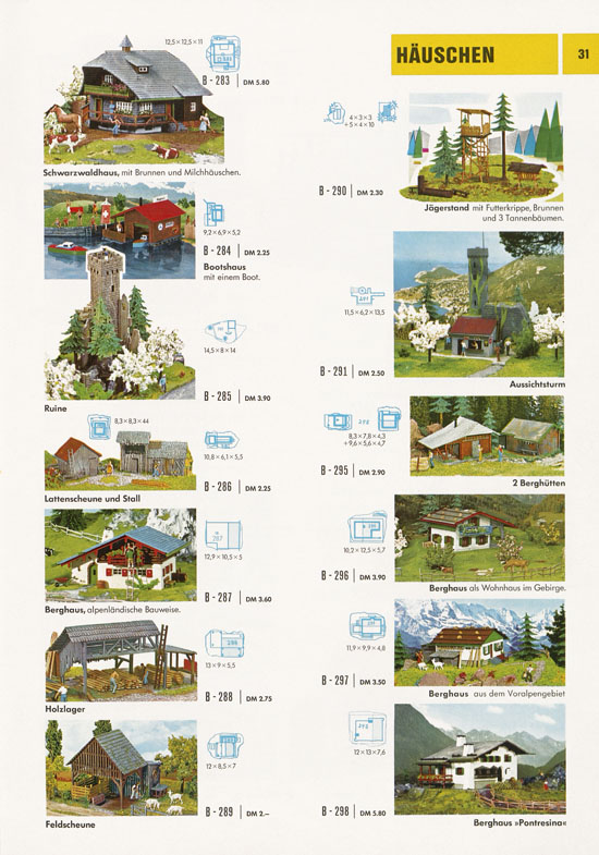 Seite 31 Faller Katalog 1969-1970