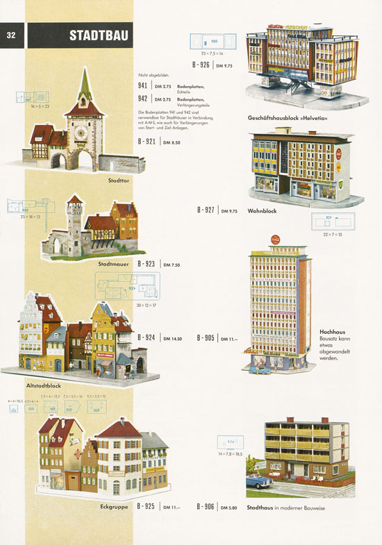 Seite 32 Faller Katalog 1969-1970