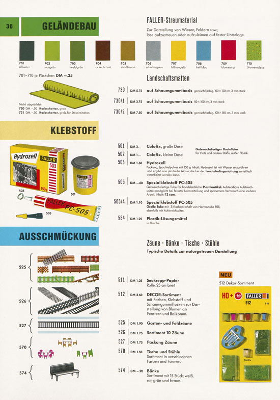 Seite 36 Faller Katalog 1969-1970