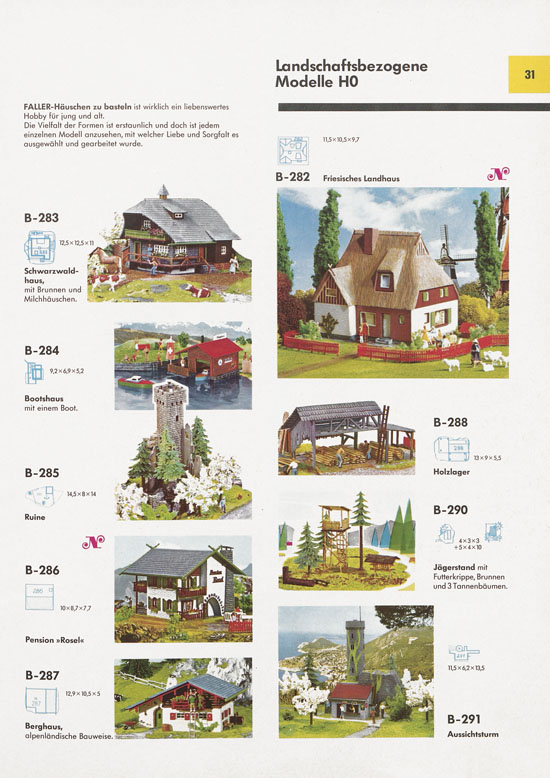 Seite 31 Faller Katalog 1971 871