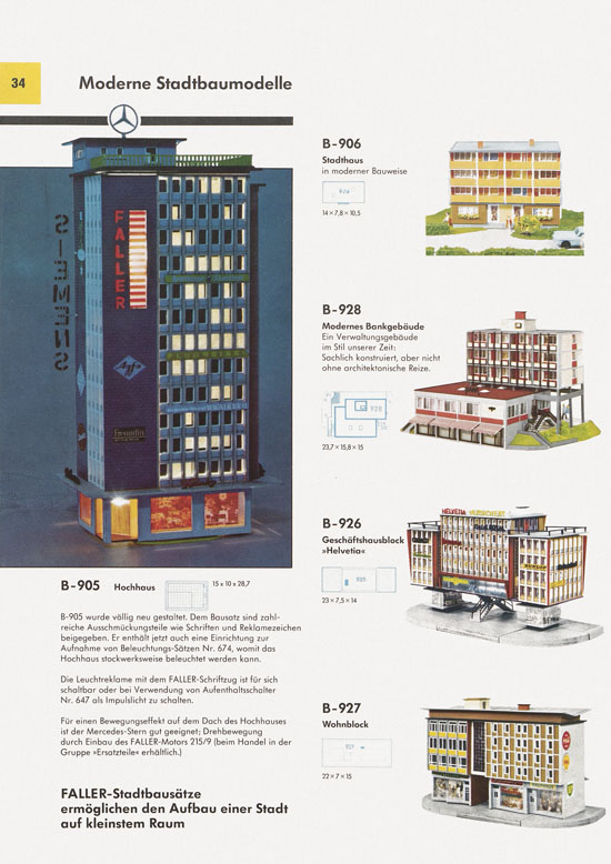 Seite 34 Faller Katalog 1971 871