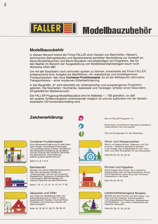 Seite 2 Faller Katalog 1974 874