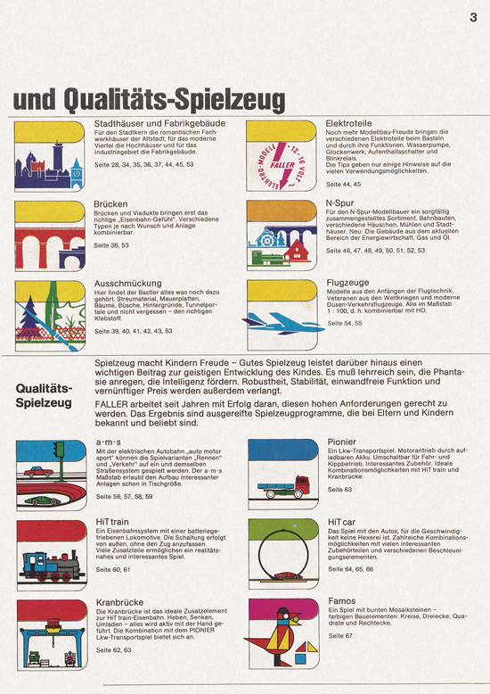 Seite 3 Faller Katalog 1974 874