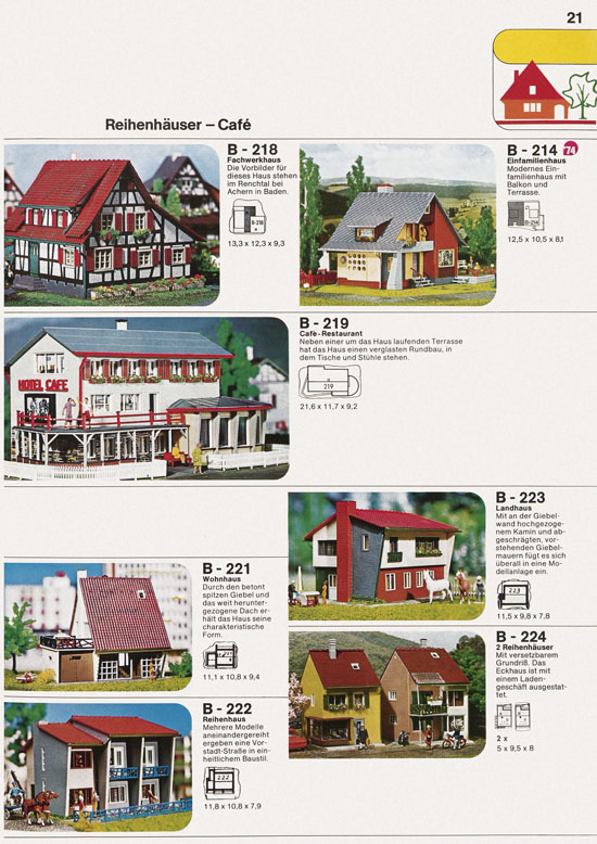 Seite 21 Faller Katalog 1974 874