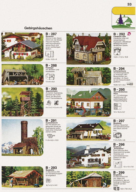 Seite 33 Faller Katalog 1974 874