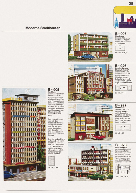 Seite 35 Faller Katalog 1974 874