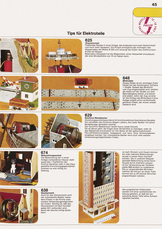 Seite 45 Faller Katalog 1974 874