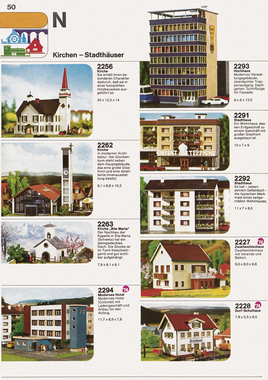 Seite 50 Faller Katalog 1974 874