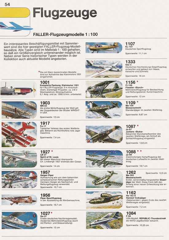 Seite 54 Faller Katalog 1974 874