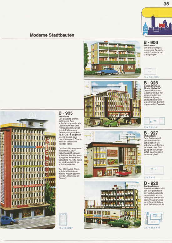 Seite 35 Faller Katalog 1975-1976 D875