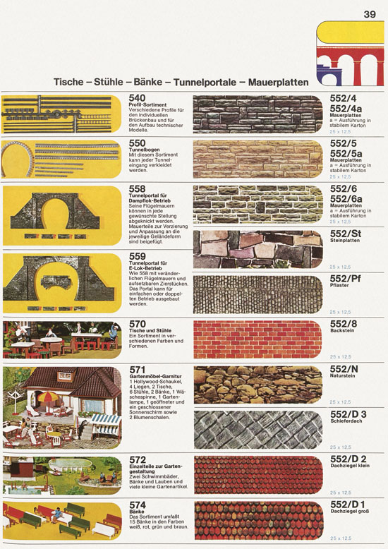 Seite 39 Faller Katalog 1975-1976 D875