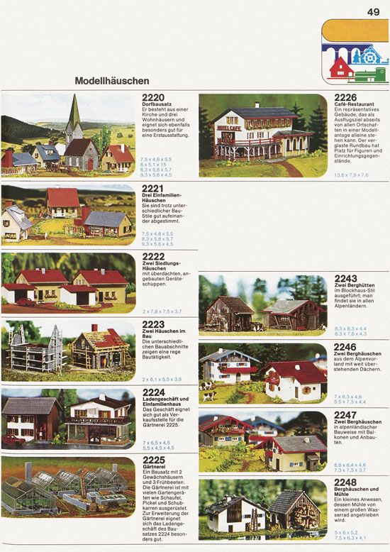 Seite 49 Faller Katalog 1975-1976 D875