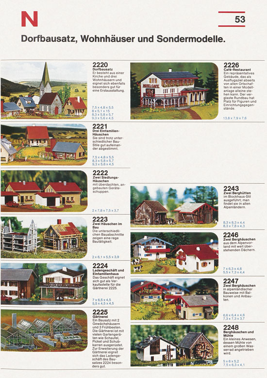 Seite 53 Faller Katalog 1976-1977 D876