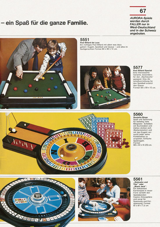 Seite 67 Faller Katalog 1976-1977 D876