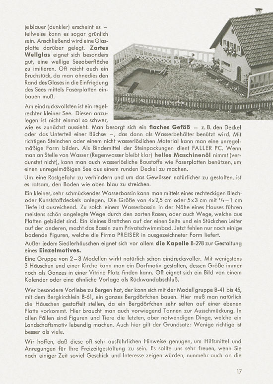 Seite 17 Faller 842 Die Gestaltung von Modellhäuschen