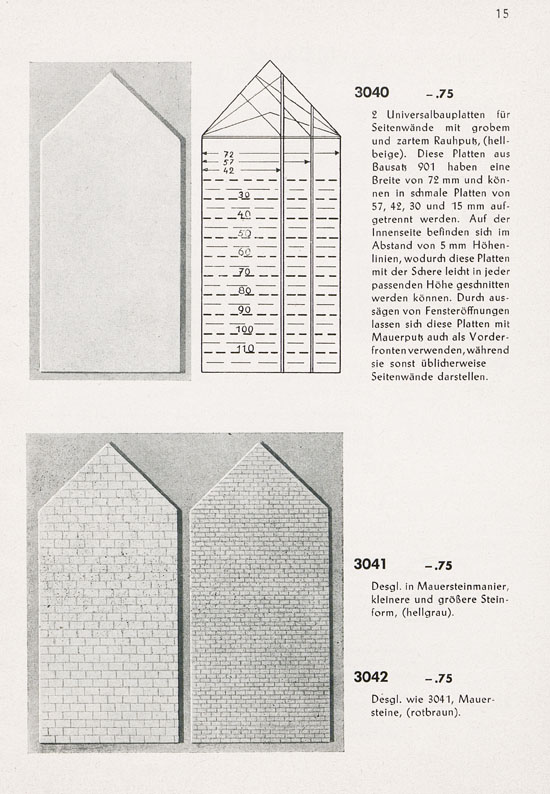 Faller Einzelteilsortimente E 859 1959