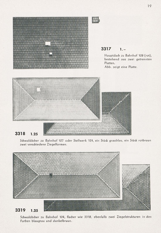 Faller Einzelteilsortimente E 859 1959